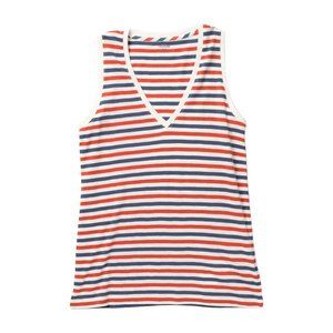 NWT Madewell Striped V-Neck Cotton Tank Top